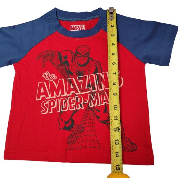 Marvel Spiderman Print Toddler Short Sleeve Shirt & Jogger Red Set Size 3T - Picture 9 of 13